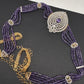Beads Diamond Finish Hip Chain - Purple