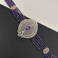 Beads Diamond Finish Hip Chain - Purple