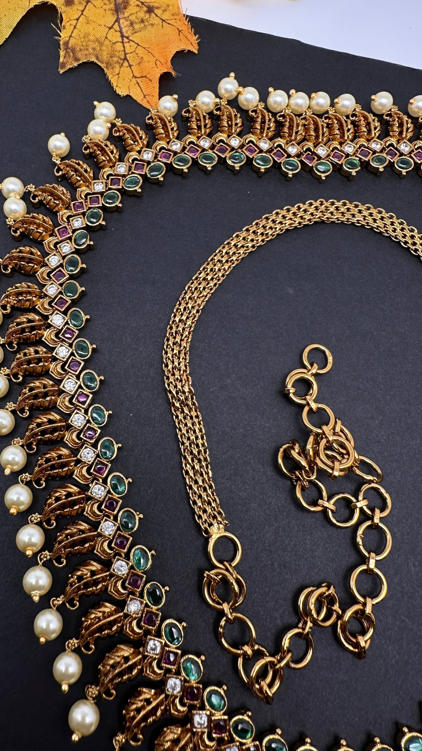 Sleek Matte Kempu Hip Chain Kamarbandh - 