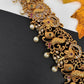 Goddess lakshmi Peacock Nakshi Matte  Hip Chain Kamarbandh - 