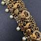 Goddess lakshmi Peacock Nakshi Matte  Hip Chain Kamarbandh - 