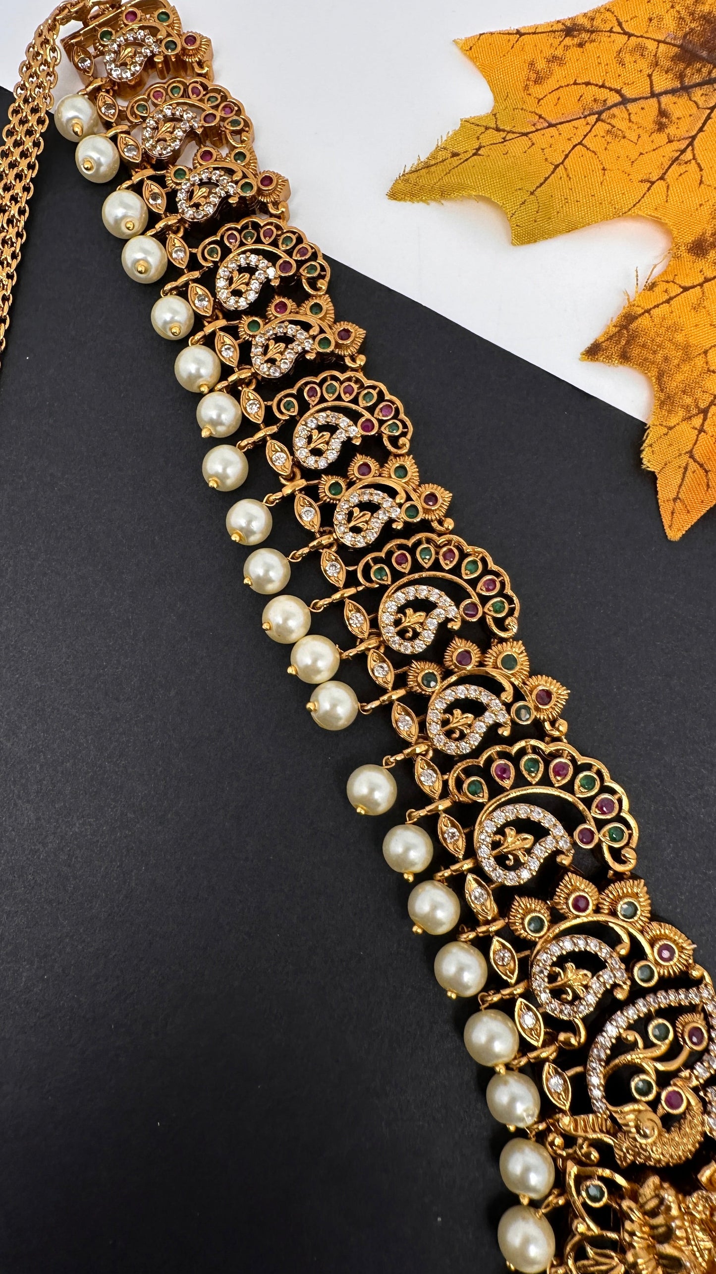Goddess lakshmi Mango Matte  Hip Chain Kamarbandh - 