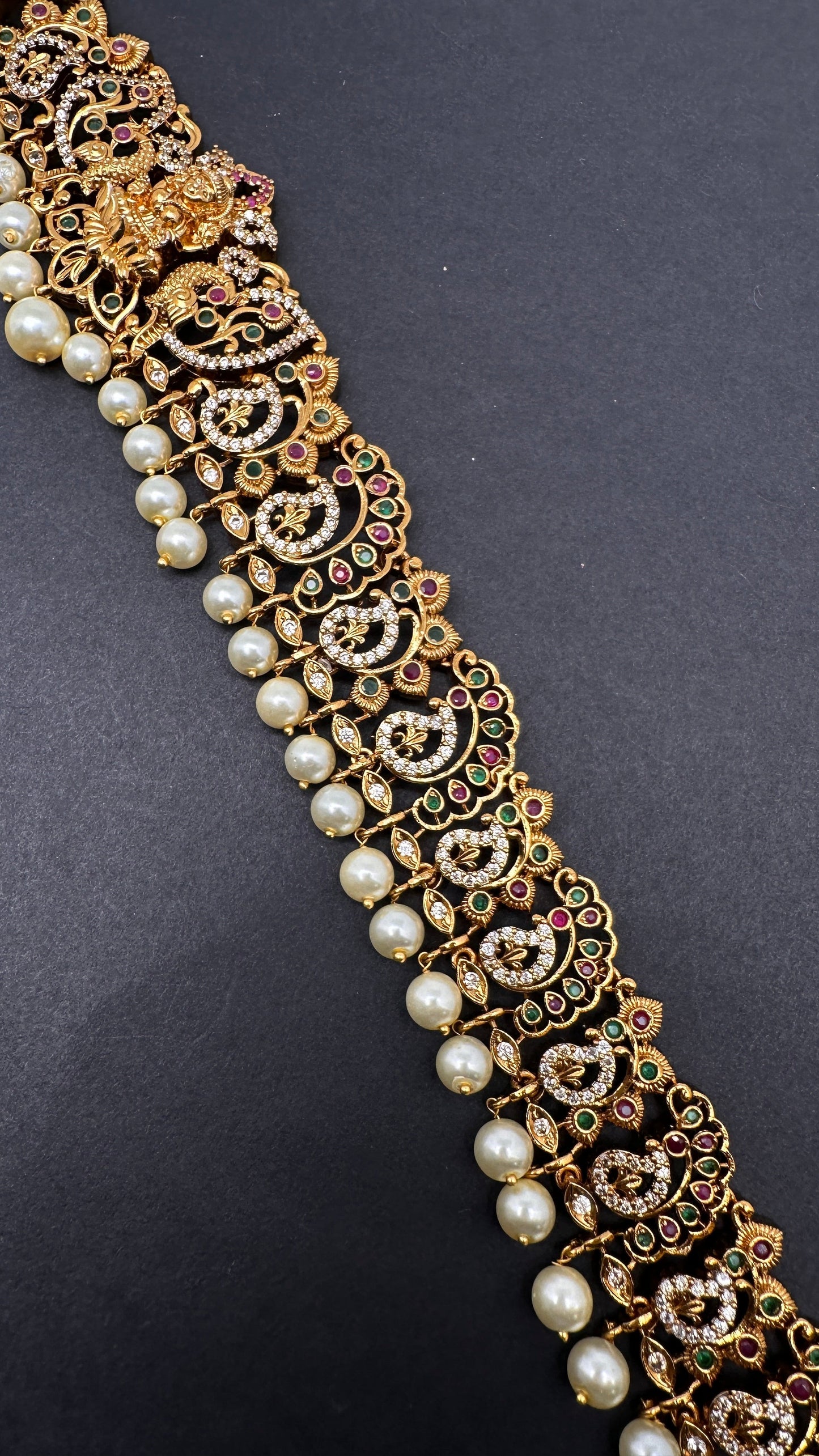Goddess lakshmi Mango Matte  Hip Chain Kamarbandh - 