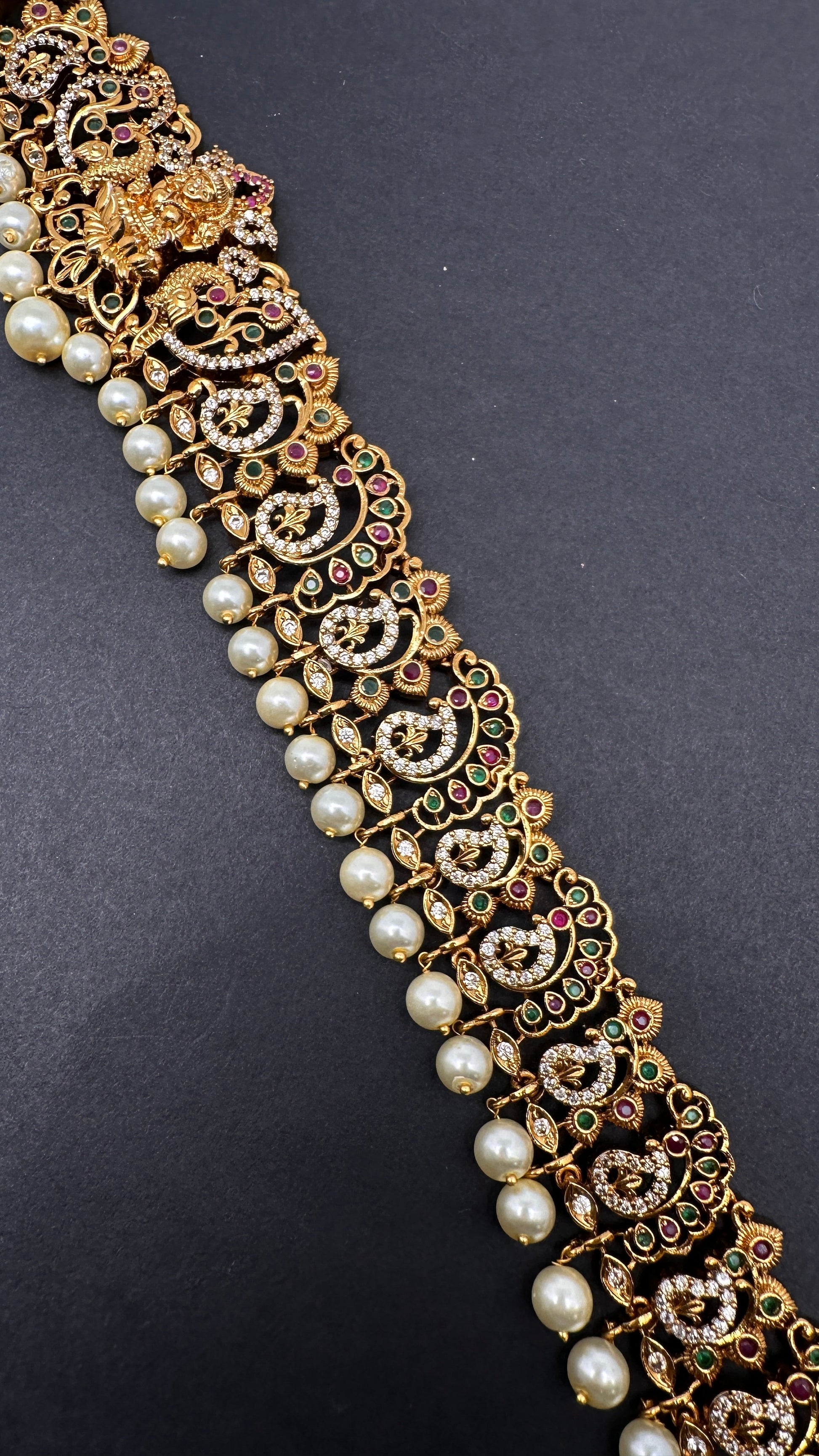 Goddess lakshmi Mango Matte  Hip Chain Kamarbandh - 
