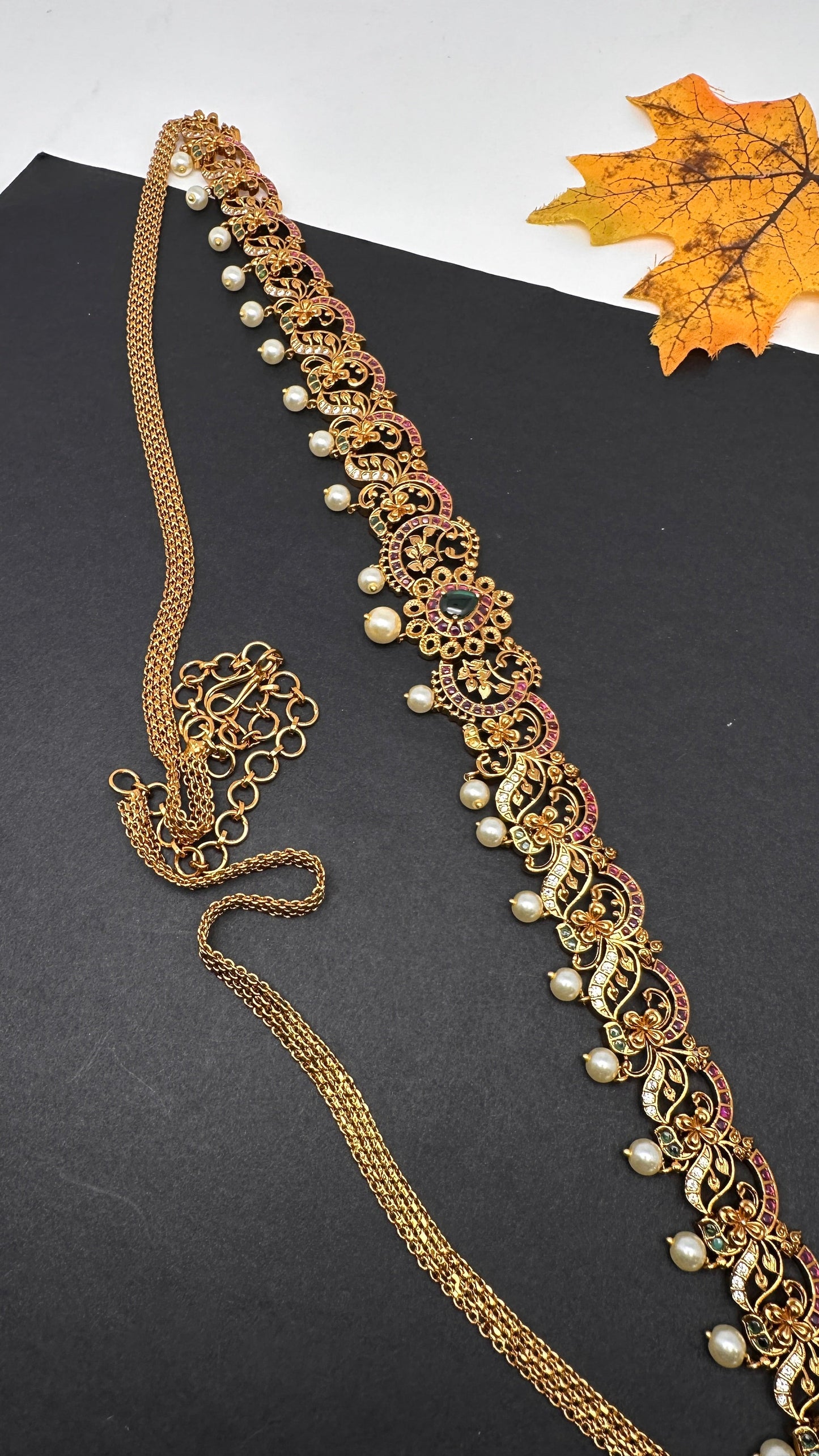 Antique Matte Sleek Kemp Hip Chain Kamarbandh - 