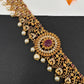 Antique Matte Red Multi Color Hip Chain Kamarbandh - 