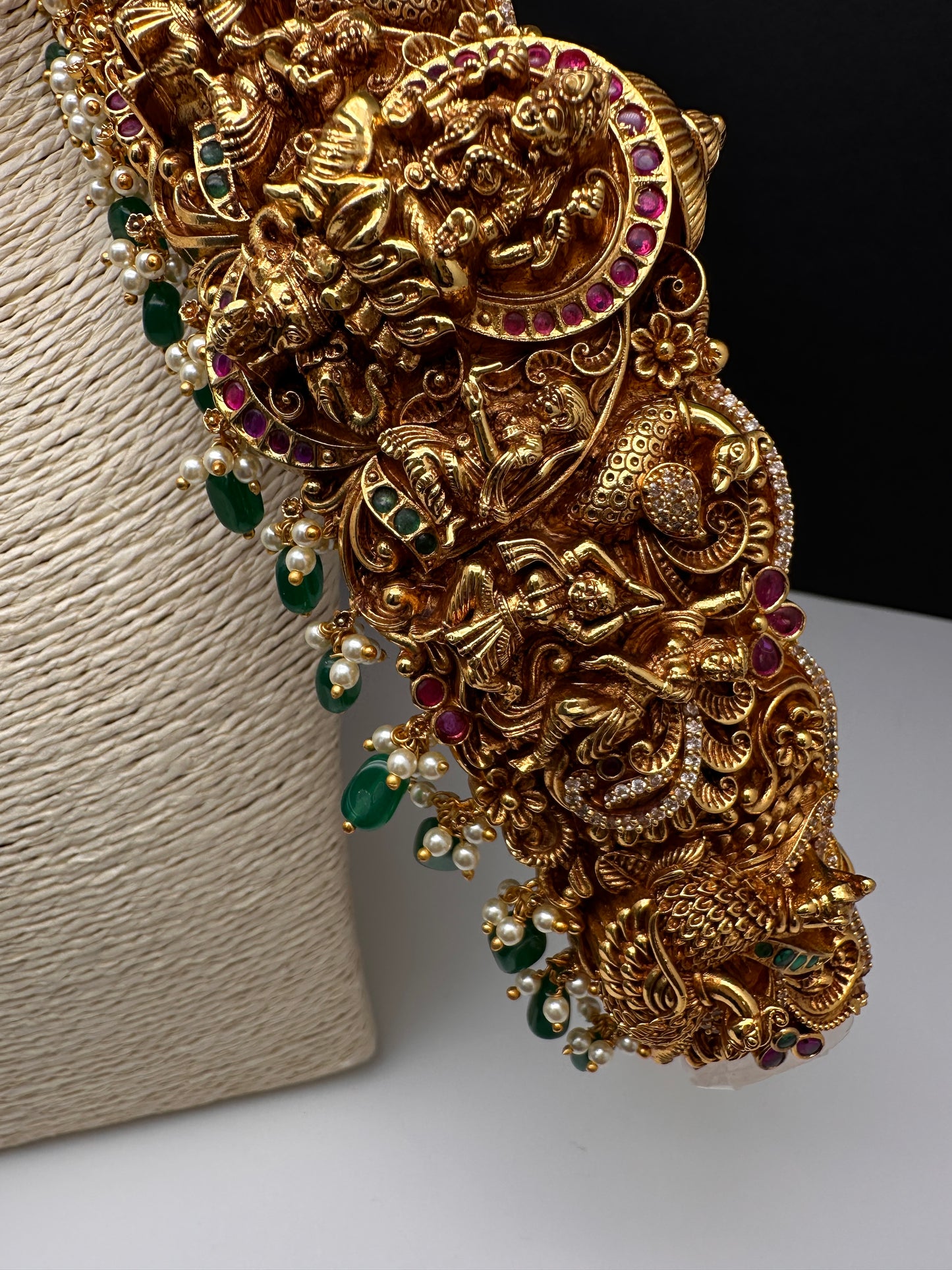 Nakshi Goddess Lakshmi Matte Hip Kids Belt Vaddanam Kamarbandh - 