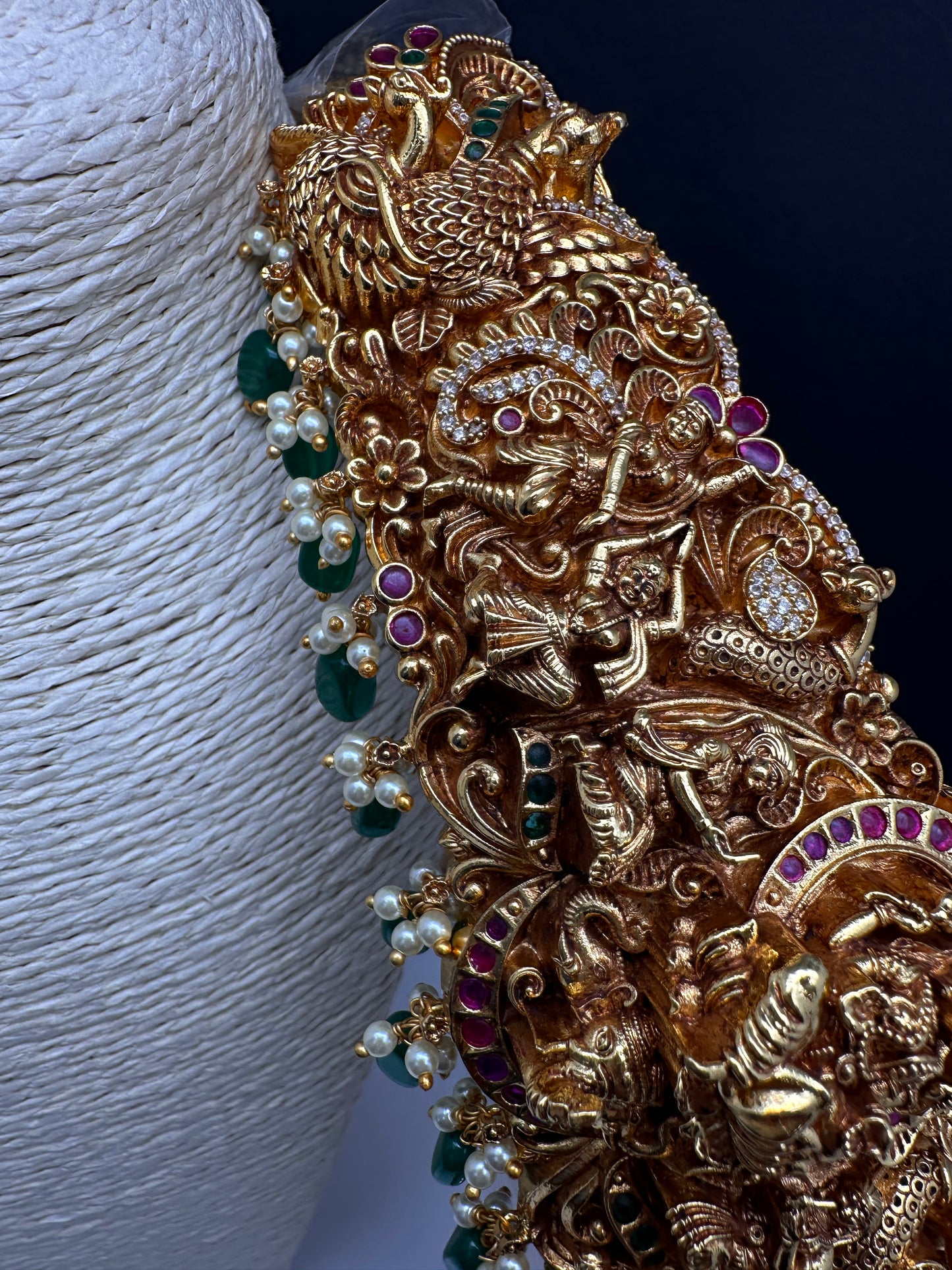 Nakshi Goddess Lakshmi Matte Hip Kids Belt Vaddanam Kamarbandh - 