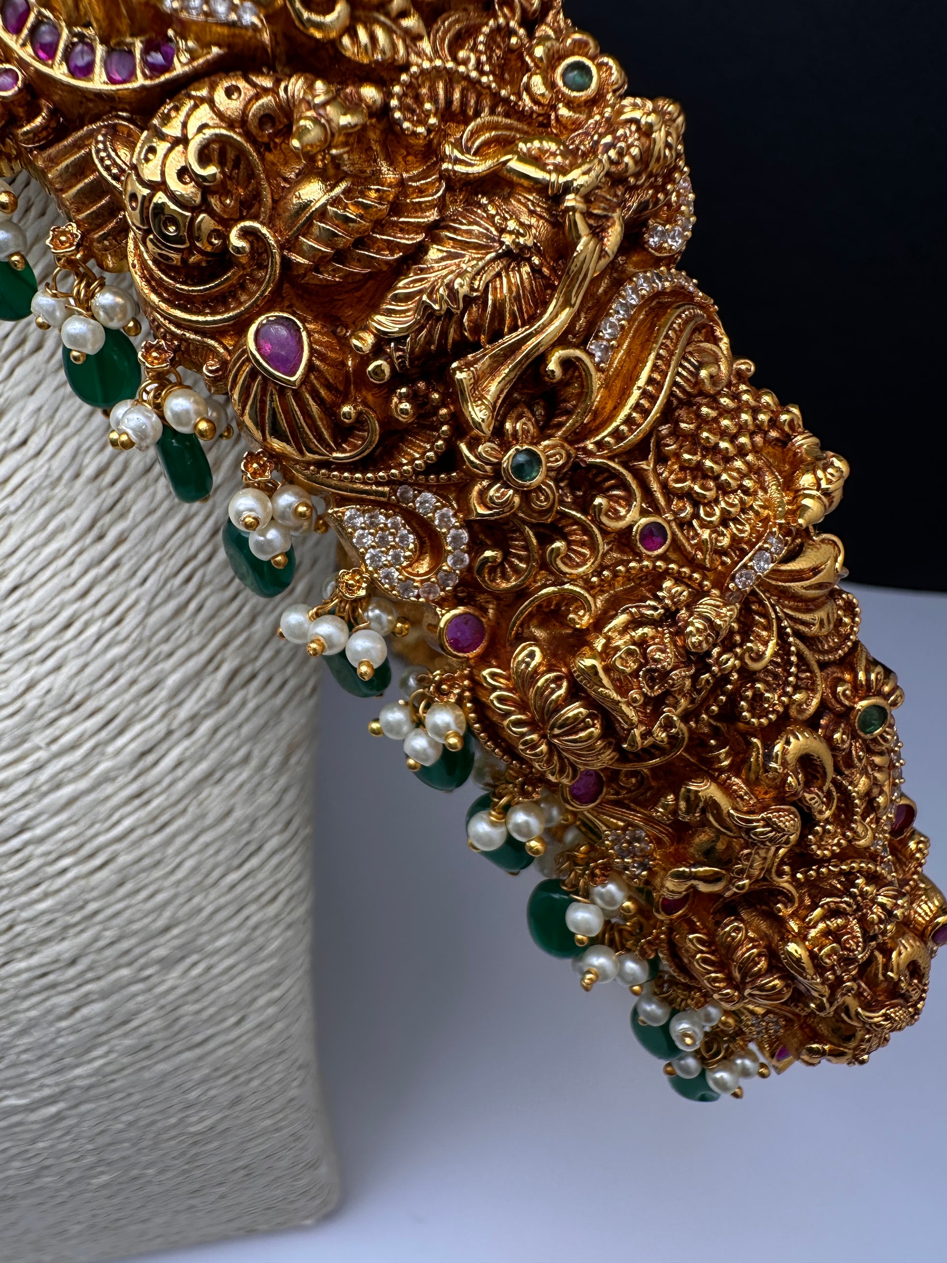 Nakshi Goddess Lakshmi Matte Hip Kids Belt Vaddanam Kamarbandh - 