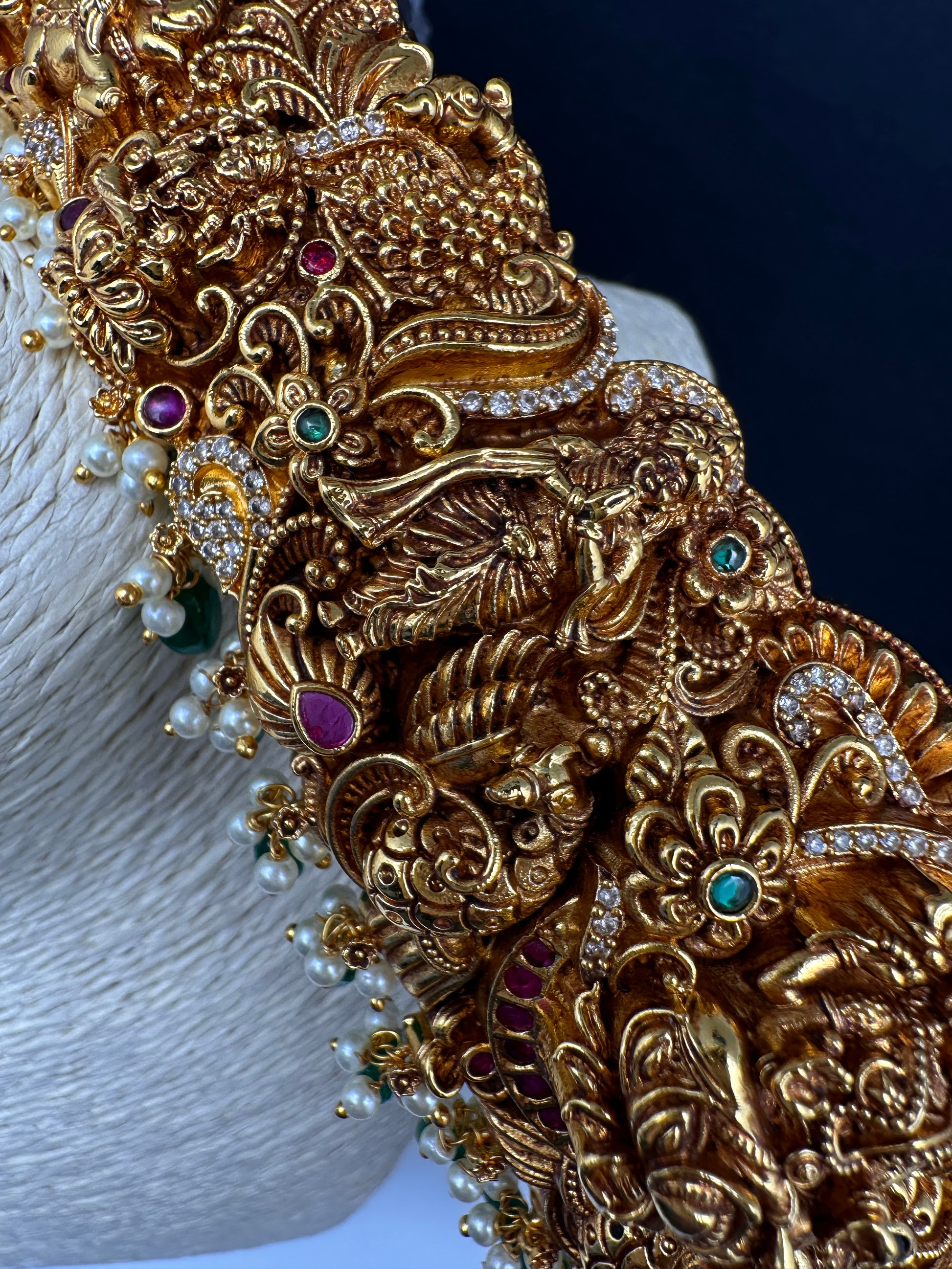 Nakshi Goddess Lakshmi Matte Hip Kids Belt Vaddanam Kamarbandh - 