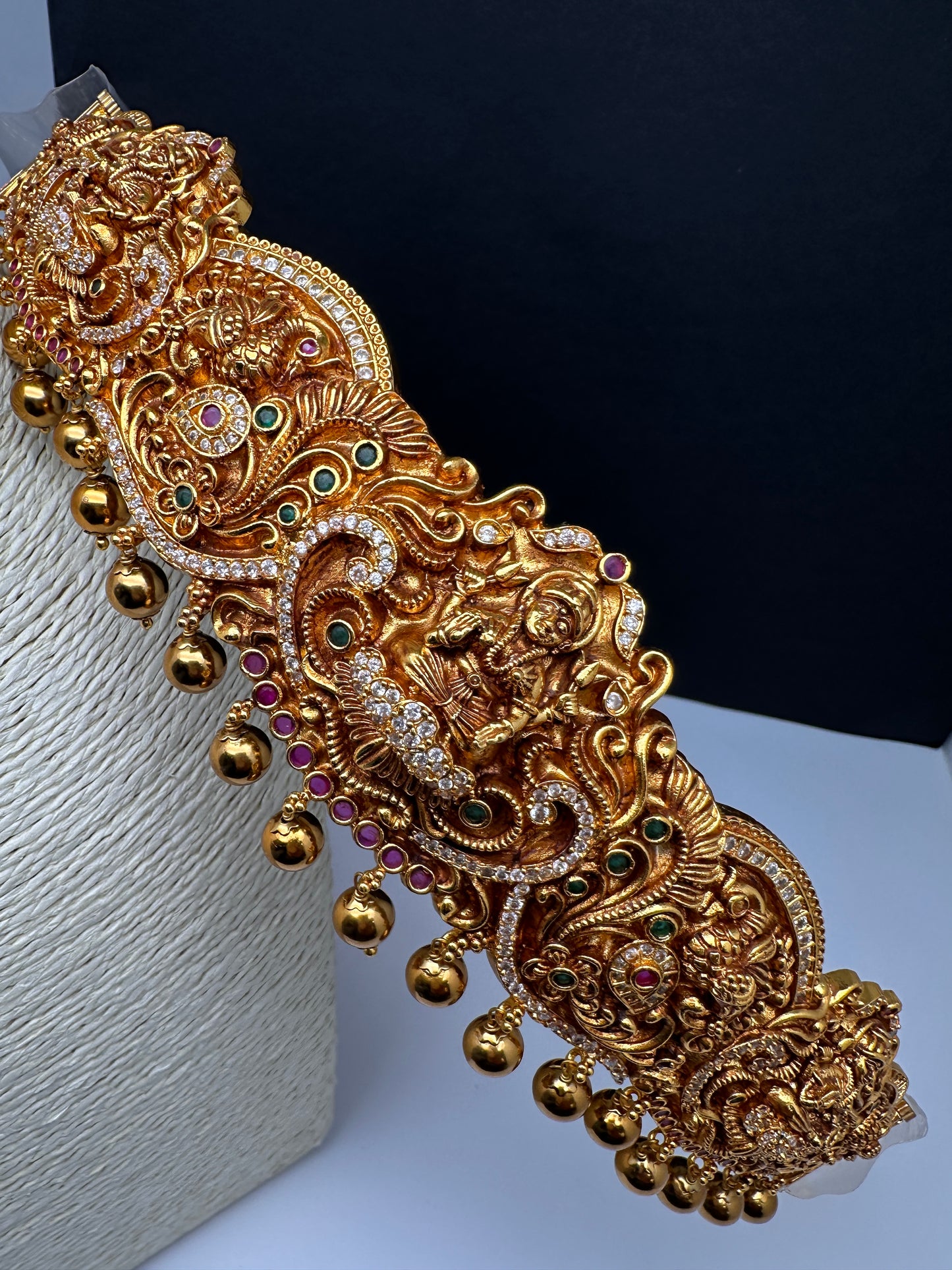 Goddess Lakshmi Matte Hip Kids Belt Vaddanam Kamarbandh - 