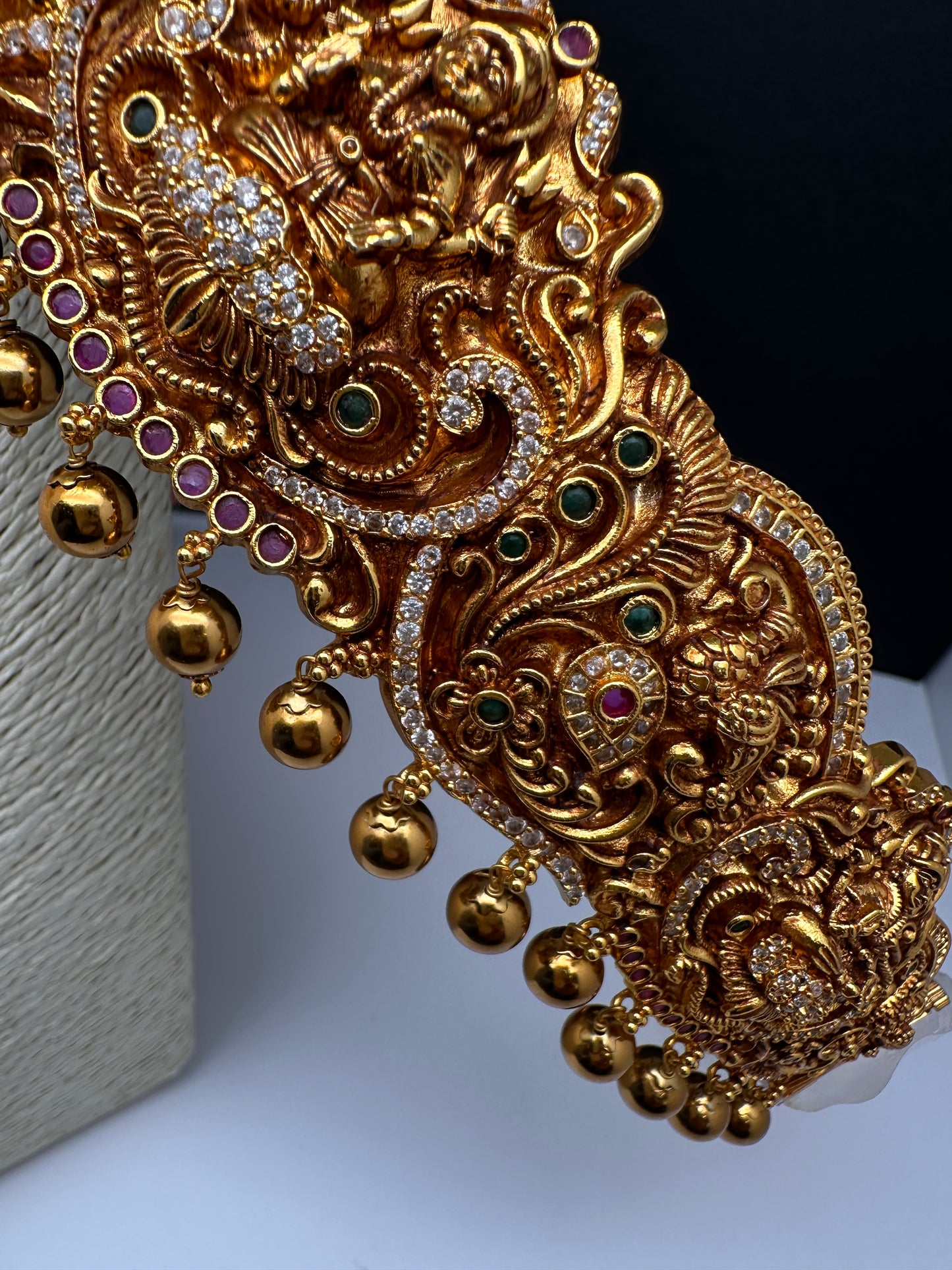 Goddess Lakshmi Matte Hip Kids Belt Vaddanam Kamarbandh - 