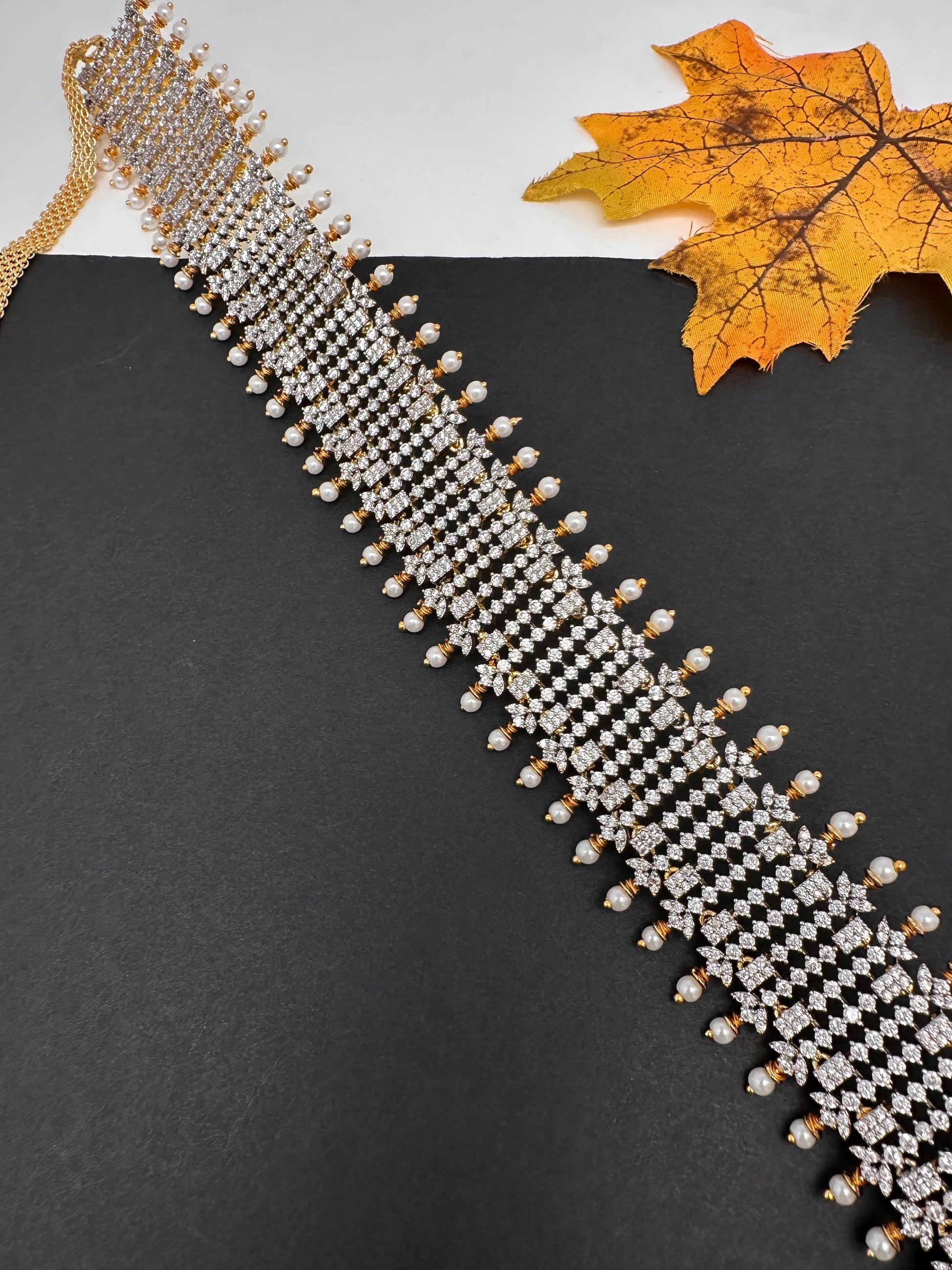 Diamond Finish Hip Chain Belt - 