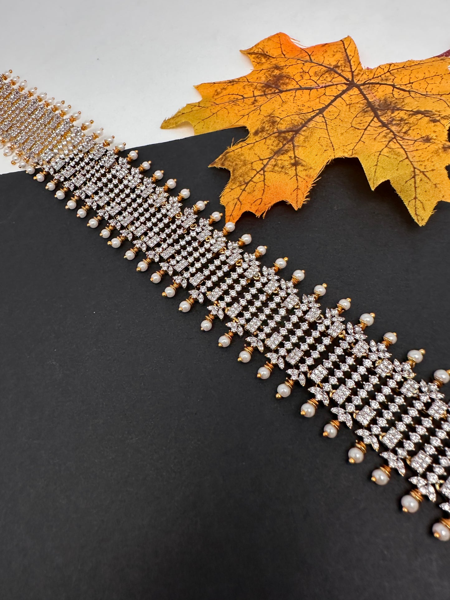 Diamond Finish Hip Chain Belt - 