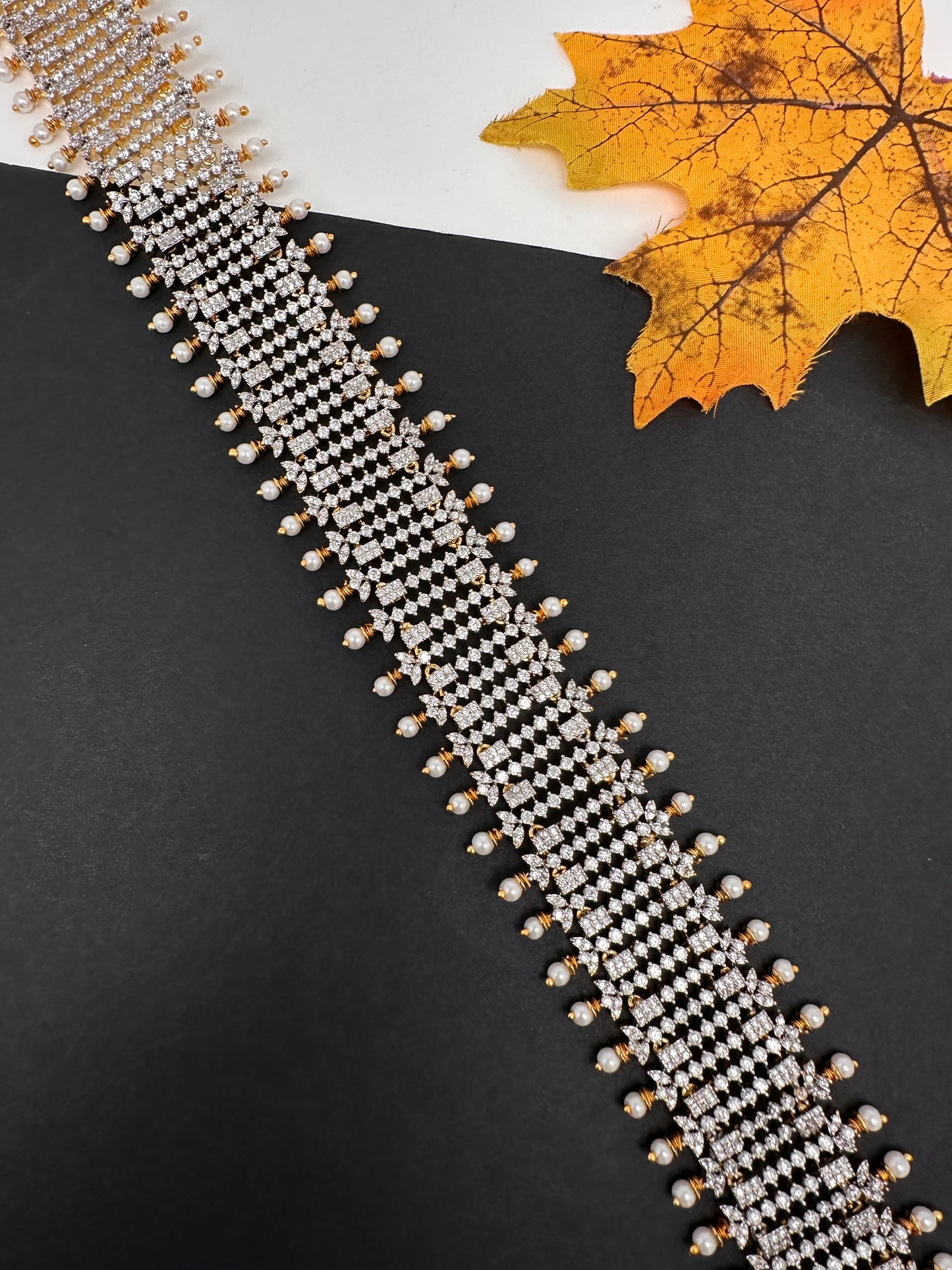 Diamond Finish Hip Chain Belt - 