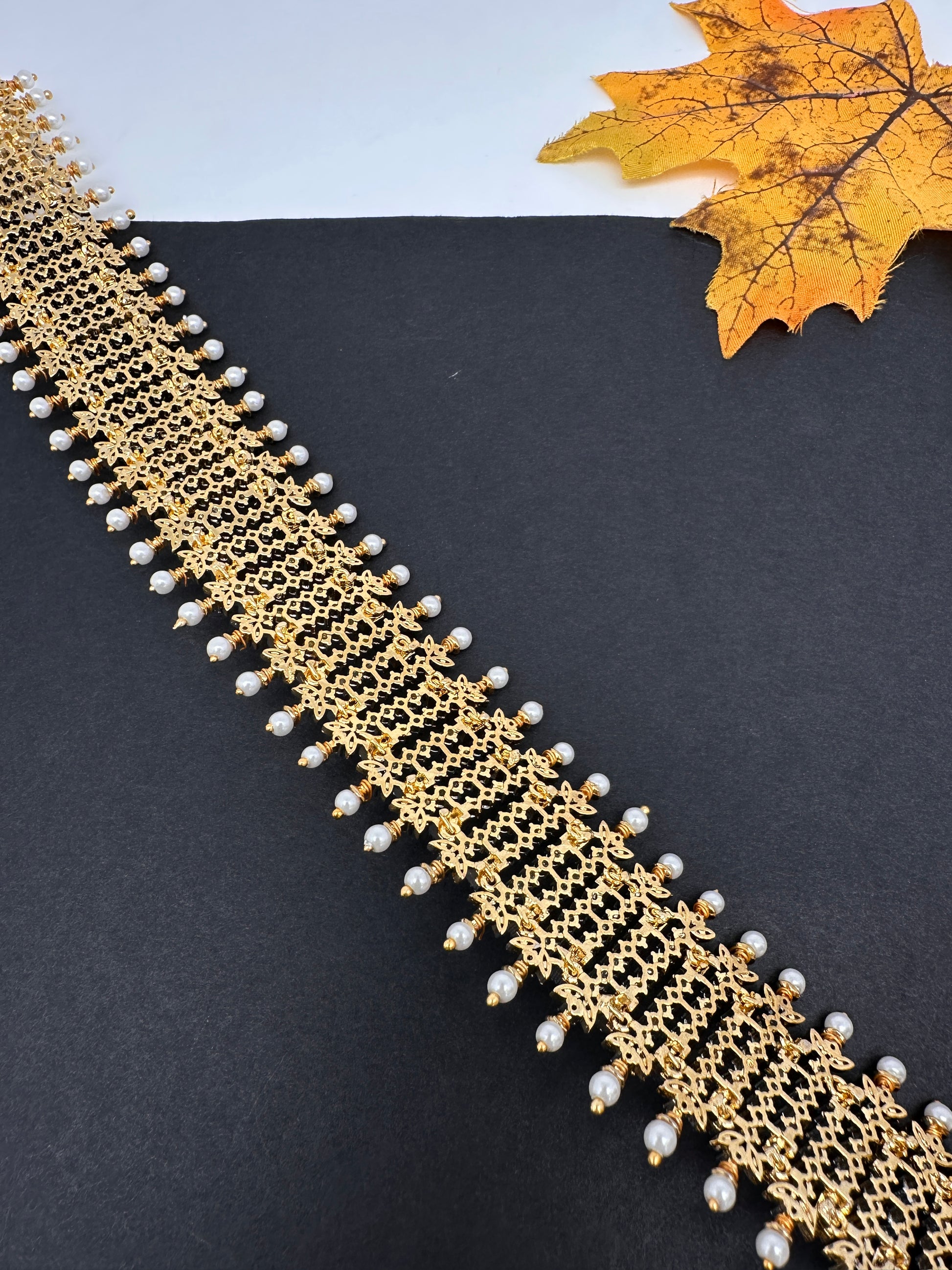 Diamond Finish Hip Chain Belt - 