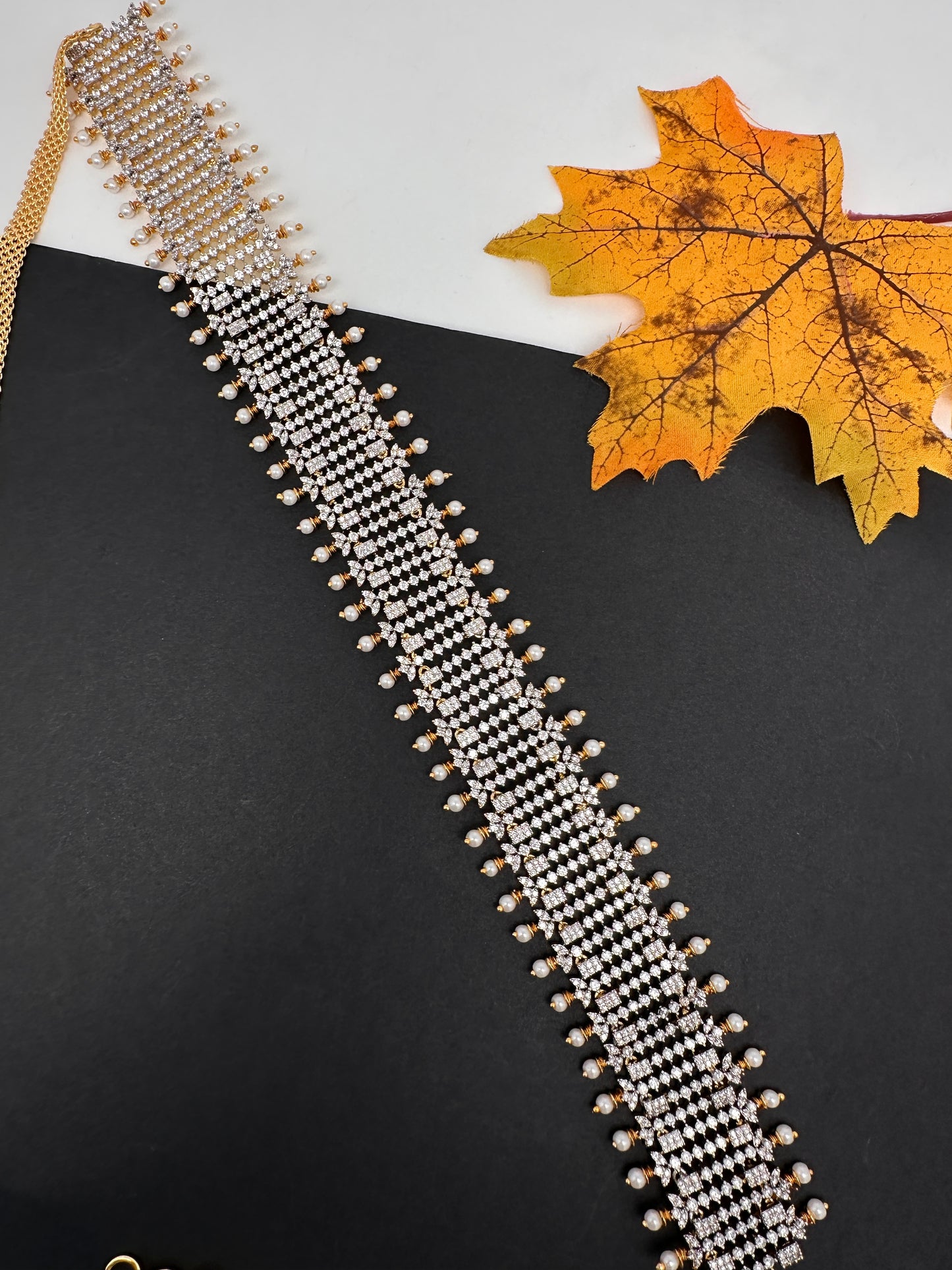 Diamond Finish Hip Chain Belt - 