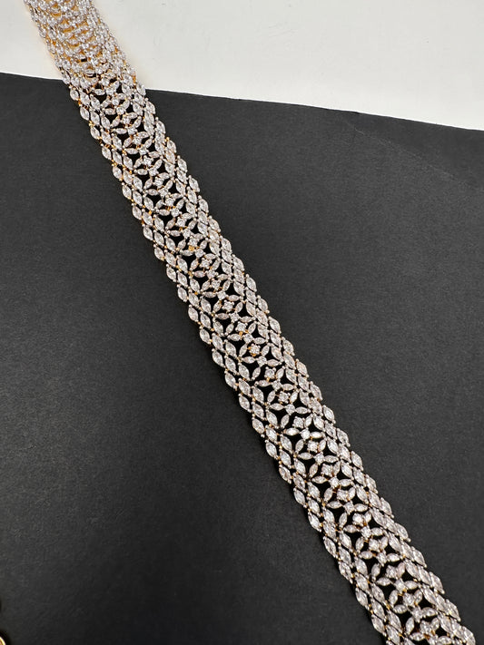 Diamond Finish Hip Chain Belt - 