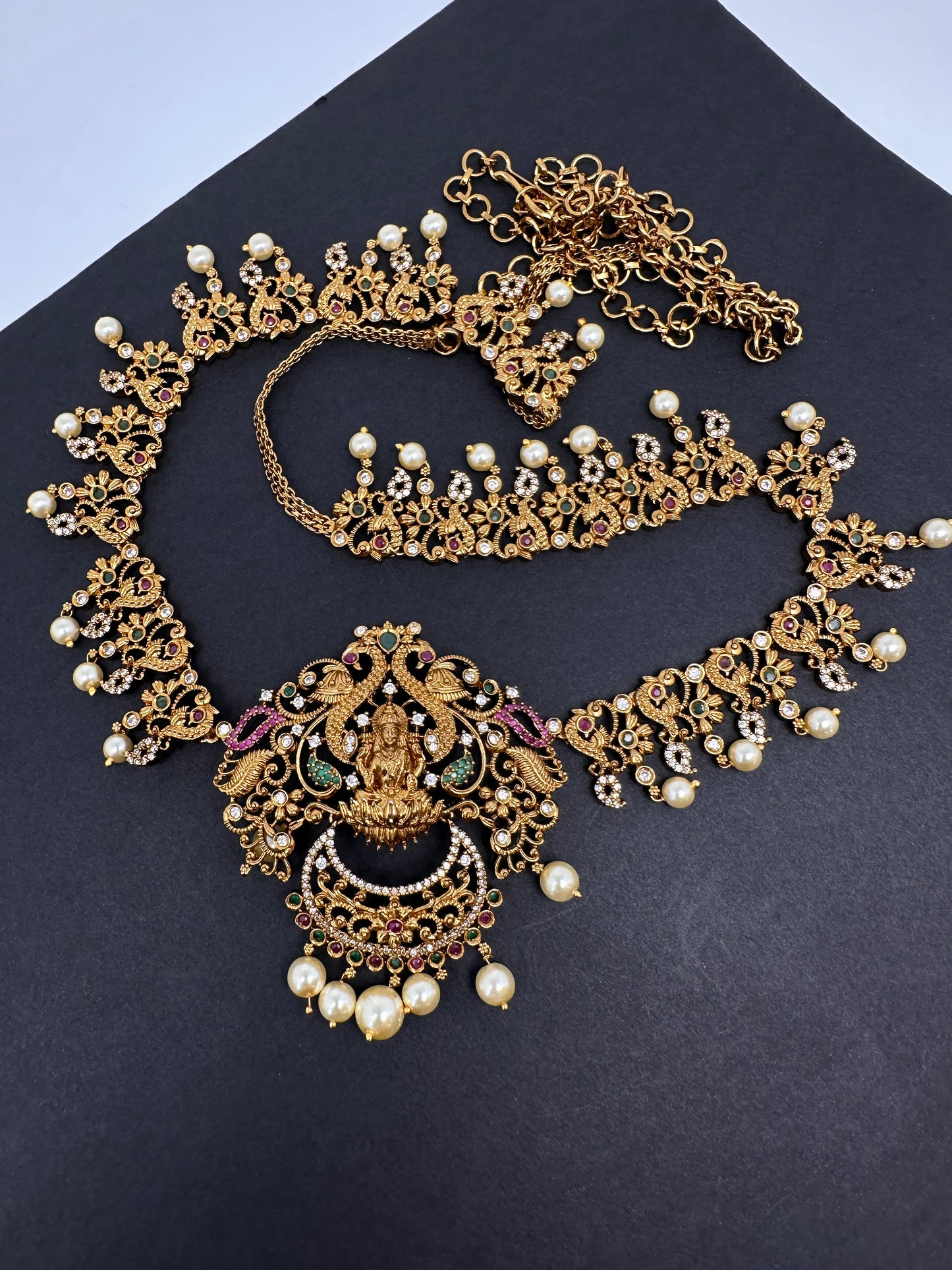 Sleek Goddess Lakshmi Matte Hip Chain Belt - 