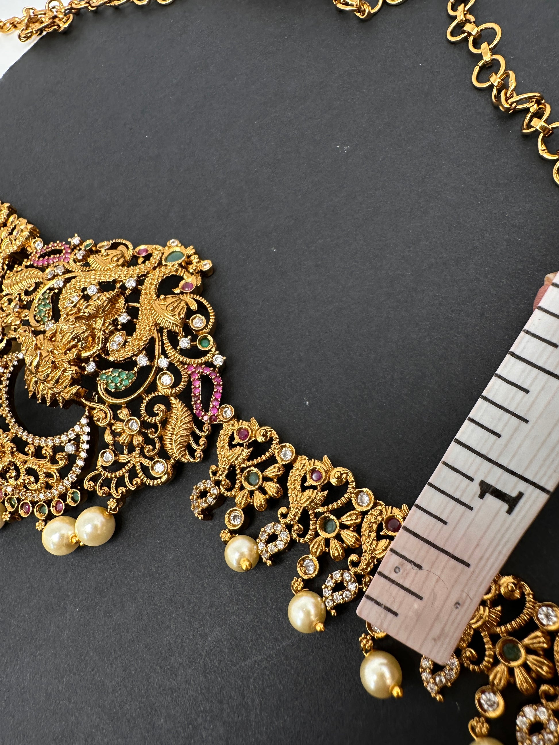 Sleek Goddess Lakshmi Matte Hip Chain Belt - 