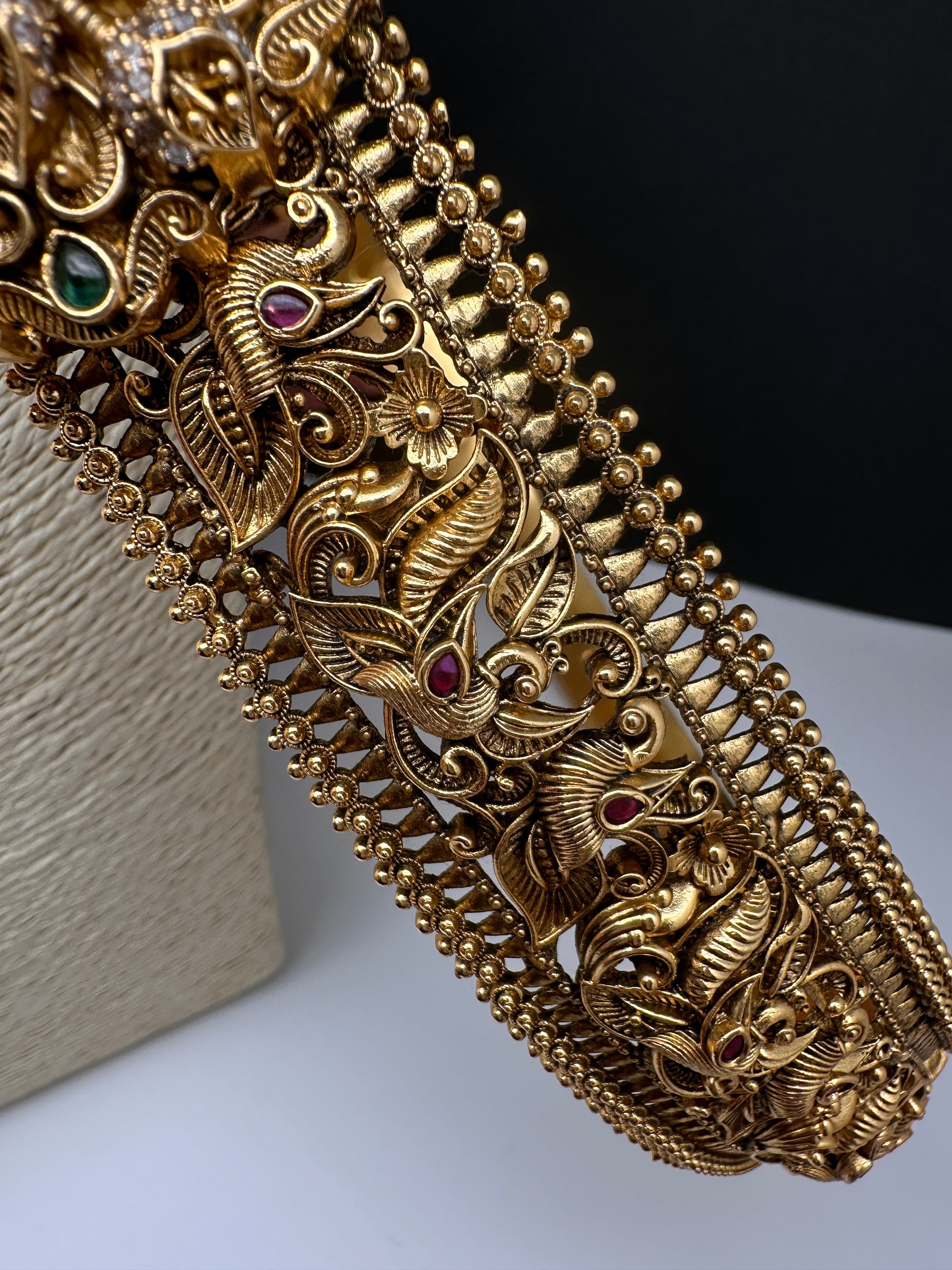 Detachable Pendent Nakshi Matte Hip Belt Vaddanam Kamarbandh - 