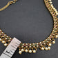 Sleek Multi Color Stones Matte Hip Chain Belt - 