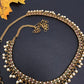 Sleek Multi Color Stones Matte Hip Chain Belt - 