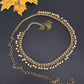 Sleek Multi Color Stones Matte Hip Chain Belt - 