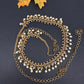 Sleek Floral Matte Hip Chain Belt - 
