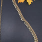 Sleek Multi Color Stones Matte Hip Chain Belt - 