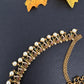 Sleek Multi Color Stones Matte Hip Chain Belt - 