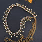 Sleek Multi Color Stones Matte Hip Chain Belt - 