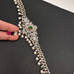 AD Diamond Changeable Color Stone Pearls Hip Chain Kamarbandh - 