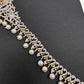 AD Diamond Changeable Color Stone Pearls Hip Chain Kamarbandh - 