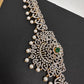 AD Diamond Changeable Color Stone Pearls Hip Chain Kamarbandh - 