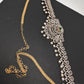 AD Diamond Changeable Color Stone Pearls Hip Chain Kamarbandh - 