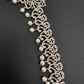 AD Diamond Changeable Color Stone Pearls Hip Chain Kamarbandh - 