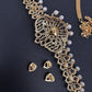 Sleek AD Diamond Changeable Color Stone Pearls Hip Chain Kamarbandh - 