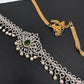 Sleek AD Diamond Changeable Color Stone Pearls Hip Chain Kamarbandh - 