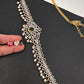 Sleek AD Diamond Changeable Color Stone Pearls Hip Chain Kamarbandh - 