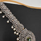 AD Diamond Changeable Color Stone Pearls Hip Chain Kamarbandh - 