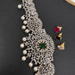 AD Diamond Changeable Color Stone Pearls Hip Chain Kamarbandh - 