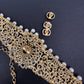 AD Diamond Changeable Color Stone Pearls Hip Chain Kamarbandh - 