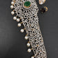 AD Diamond Changeable Color Stone Pearls Hip Chain Kamarbandh - 