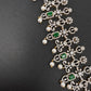 Diamond Finish Hip Chain Belt - Green