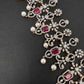Diamond Finish Hip Chain Belt - Red
