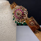 Kemp CZ Pendent Self Design Kamarband Hip Belt - 