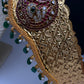 Kemp Peacock Pendent Self Design Kamarband Hip Belt - 
