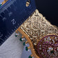 Kemp Peacock Pendent Self Design Kamarband Hip Belt - 