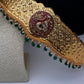 Kemp Peacock Pendent Self Design Kamarband Hip Belt - 